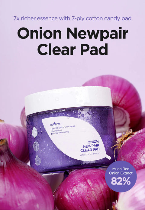 Onion newpair line - Toning disks with onion extract for problematic skin, 250ml (60pcs) | Isntree