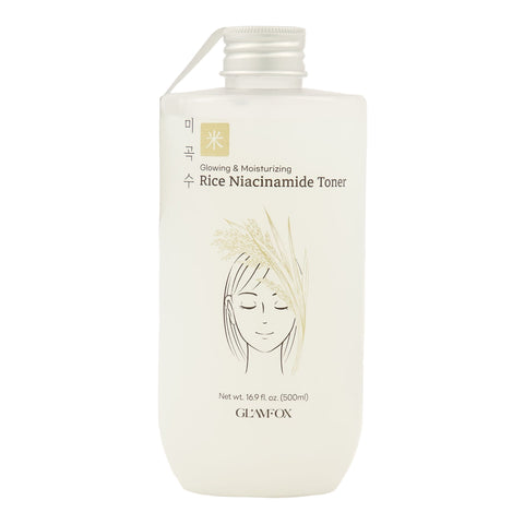 Toner pentru stralucire cu orez si niacinamide, 500ml | Glamfox
