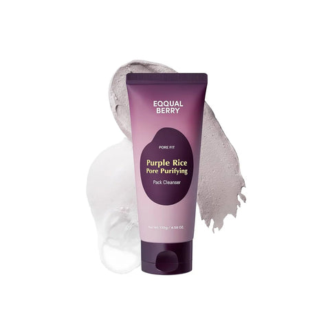 Spuma de curatare pentru ingrijirea porilor Purple Rice, 130g | Eqqualberry