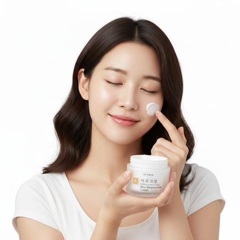 Crema pentru stralucire cu orez si niacinamide, 100ml | Glamfox - my-k.ro