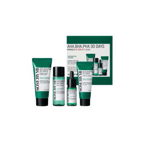 Trouble line - Kit S.O.S anti-imperfectiuni cu AHA-BHA-PHA, 4 produse | Some By Mi