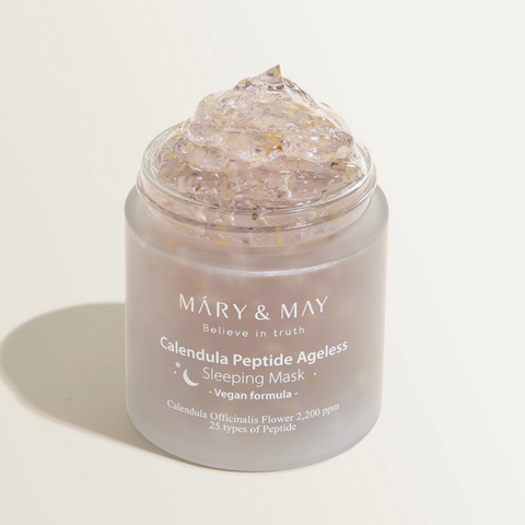 Masca pentru noapte cu galbenele si peptide, 110g  | Mary and May