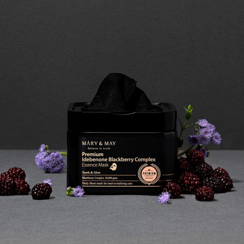 Masca tip servetel Premium Idebenone Blackberry Complex [20 buc] | Mary and May