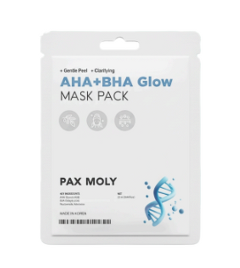Masca tip servetel cu AHA + BHA pentru iluminare, 25ml | PaxMoly