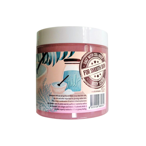 Scrub corporal de pe baza de sare cu colagen, 500g | Glamfox