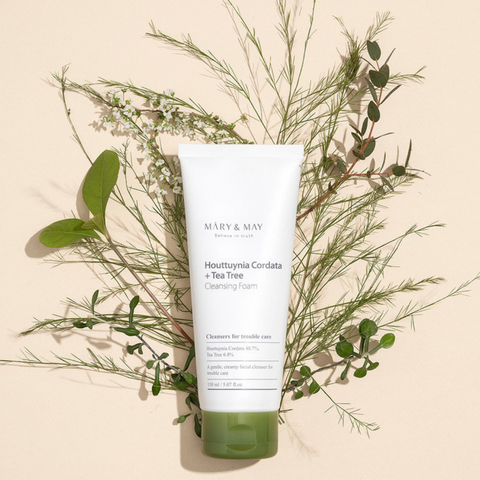 Spuma de curatare cu Houttuynia Cordata + arbore de ceai, 150ml | Mary and May
