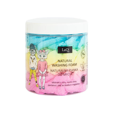 Spuma de curatare naturala TREI CULORI BUBBLE GUM pentru copii, 100g | LaQ