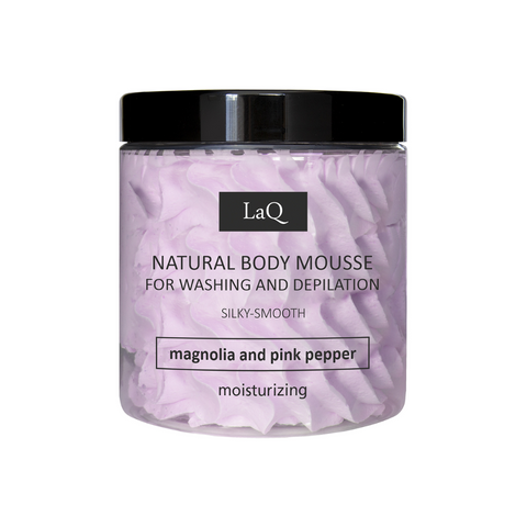 Spuma pentru curatarea corpului si epilare MAGNOLIE SI PIPER ROZ, 100g | LaQ