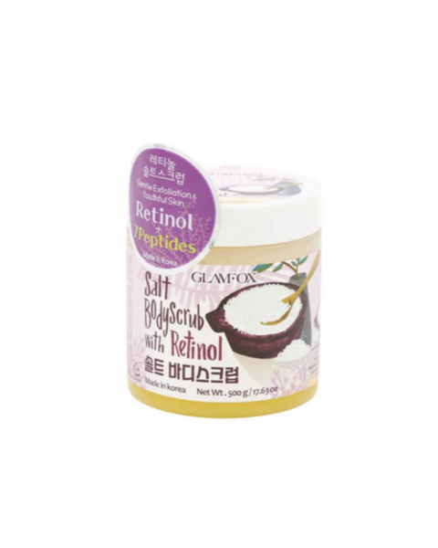 Salt-based body scrub with retinol, 500g | Glamfox