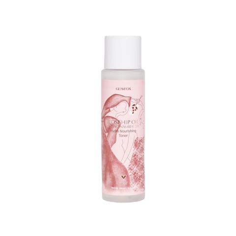 Nourishing toner with niacinamide and rosehip oil, 200ml | Glamfox