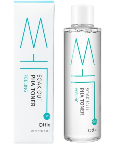 Soak Out - Toner exfoliant cu PHA, 210ml | Ottie