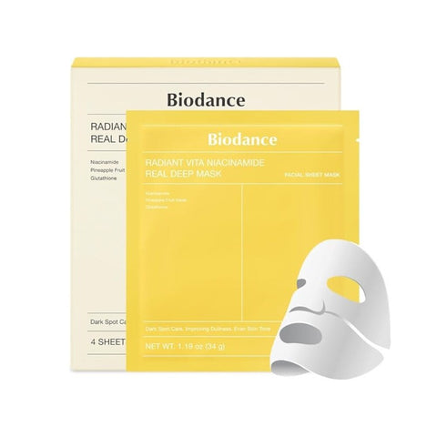 Masca pentru luminozitate cu niacinamide si glutationa, 34g | Biodance