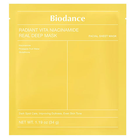 Masca pentru luminozitate cu niacinamide si glutationa, 34g | Biodance