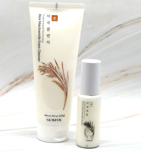Spuma de curatare pentru stralucire cu orez si niacinamide, 230ml | Glamfox