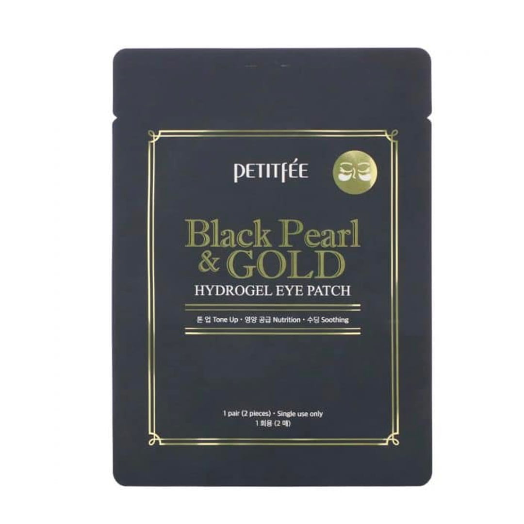 Black Pearl & Gold Hydrogel Eye Patch (2 buc) | Petitfee my-k.ro/ imagine noua