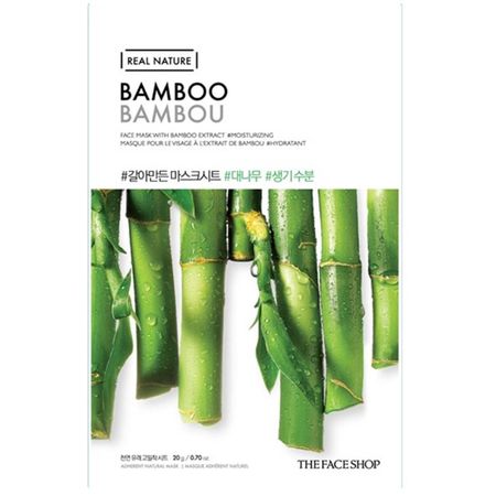 Real Nature Bamboo Face Mask, 20g | The Face Shop my-k.ro/ imagine noua
