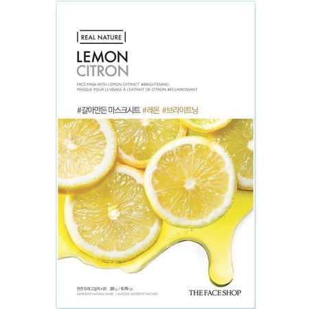 Real Nature Lemon Face Mask, 20g | The Face Shop my-k.ro/ imagine noua