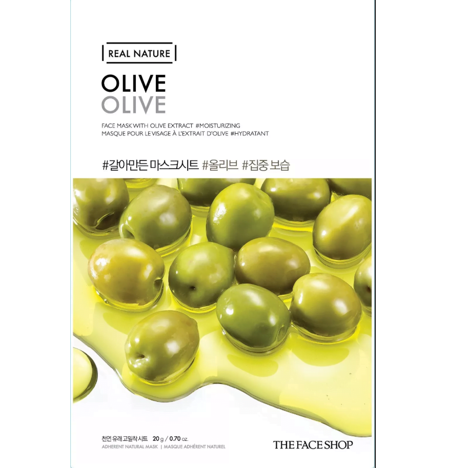 Real Nature Olive Face Mask, 20g | The Face Shop my-k.ro/ imagine noua