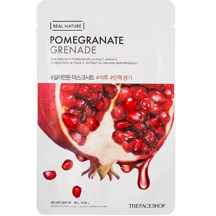 Real Nature Pomegranate Face Mask, 20g | The Face Shop my-k.ro/ imagine noua