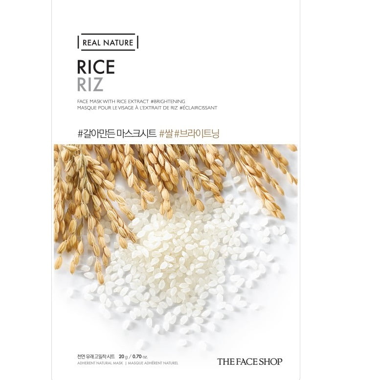 Real Nature Rice Face Mask, 20g | The Face Shop my-k.ro/ imagine noua