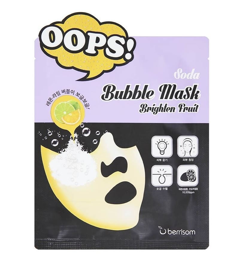 Soda Bubble Mask – Brighten Fruit, 18ml| Berrisom BERRISOM imagine noua