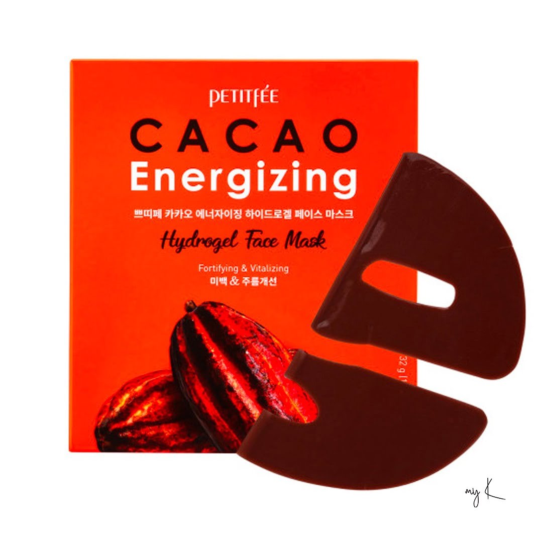 Cacao Energizing Hydrogel Face Mask | Petitfee my-k.ro/ imagine noua